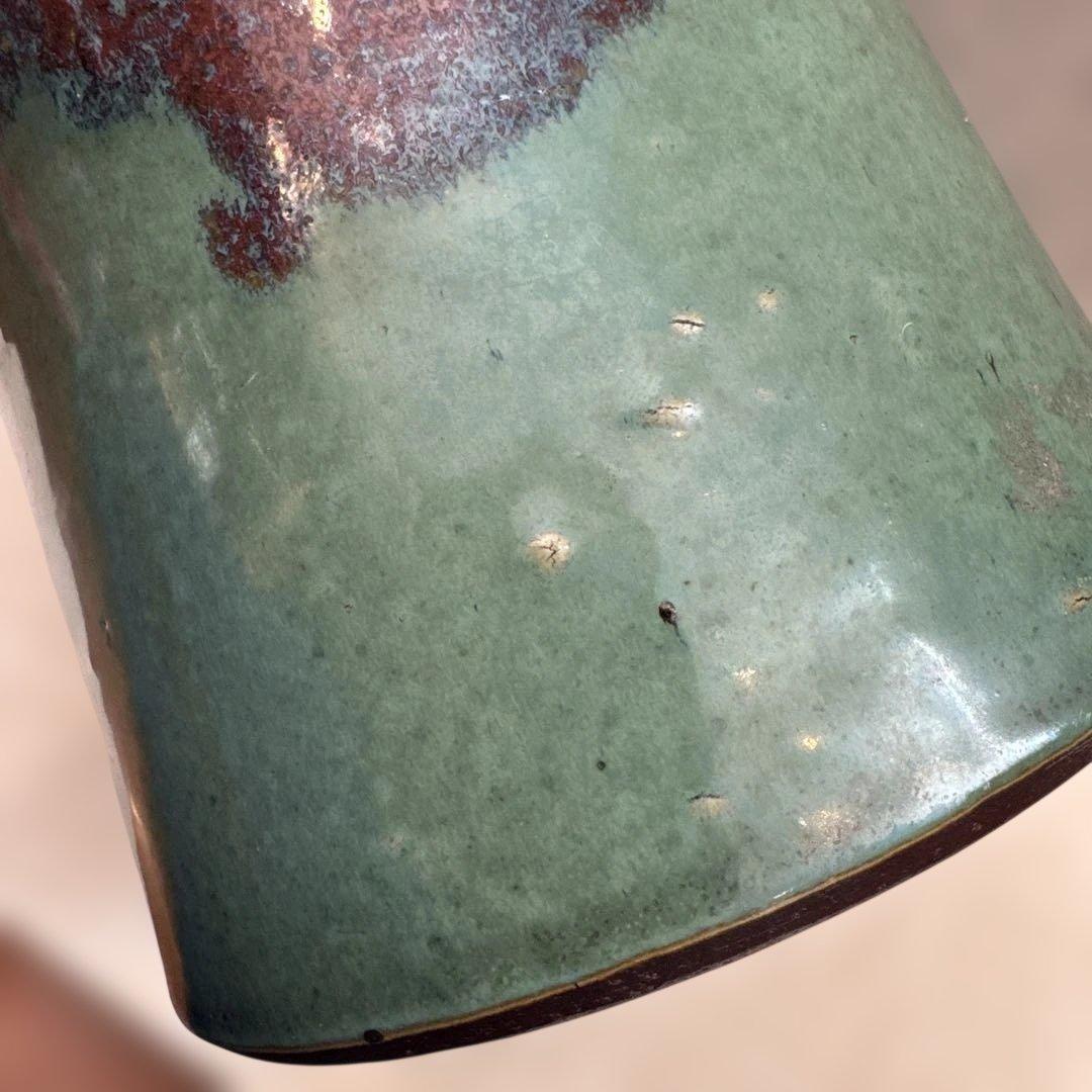 壺屋焼.仁王窯.辰砂.緑釉.花器.壺. 希少品