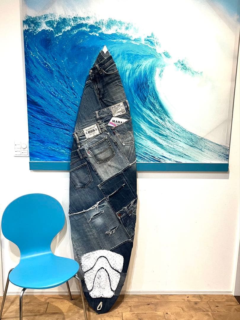 サーフボード インテリア 置物 ハワイアン デニム SURF サーフィン