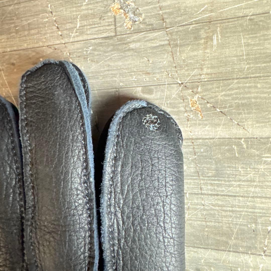 エルメス メンズ レザー グローブ ブラック 手袋