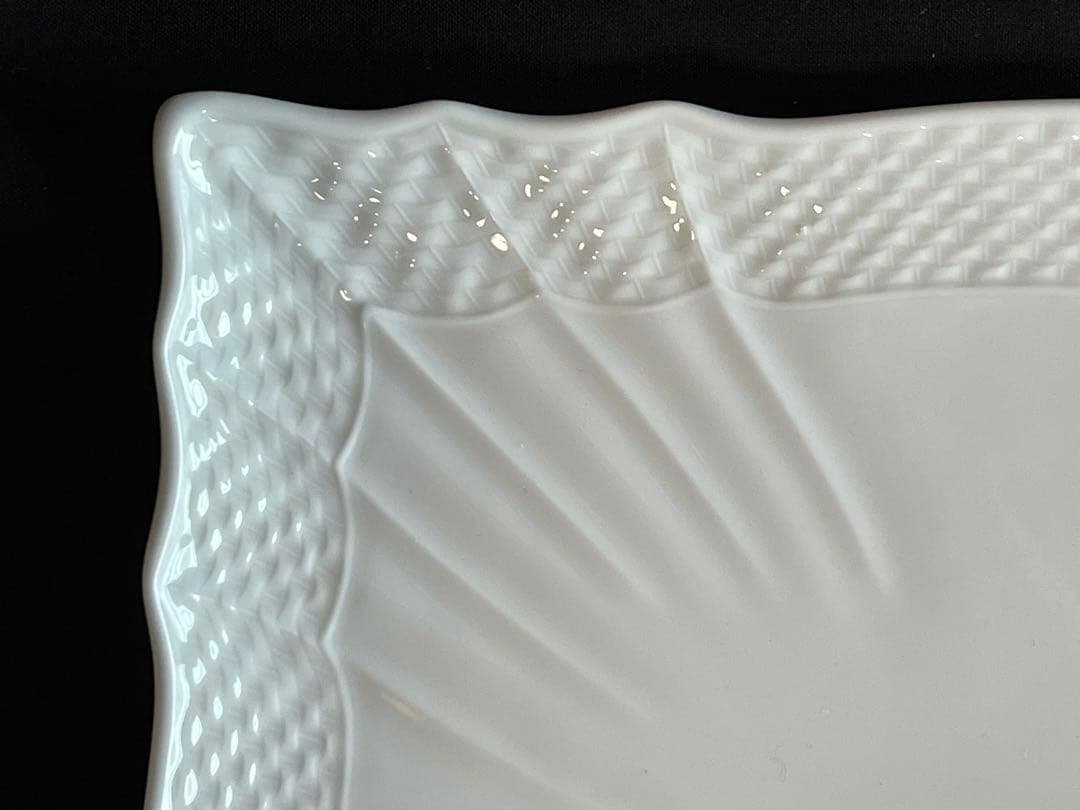 リチャードジノリ　ベッキオホワイト　スクエアプレート　27cm　①