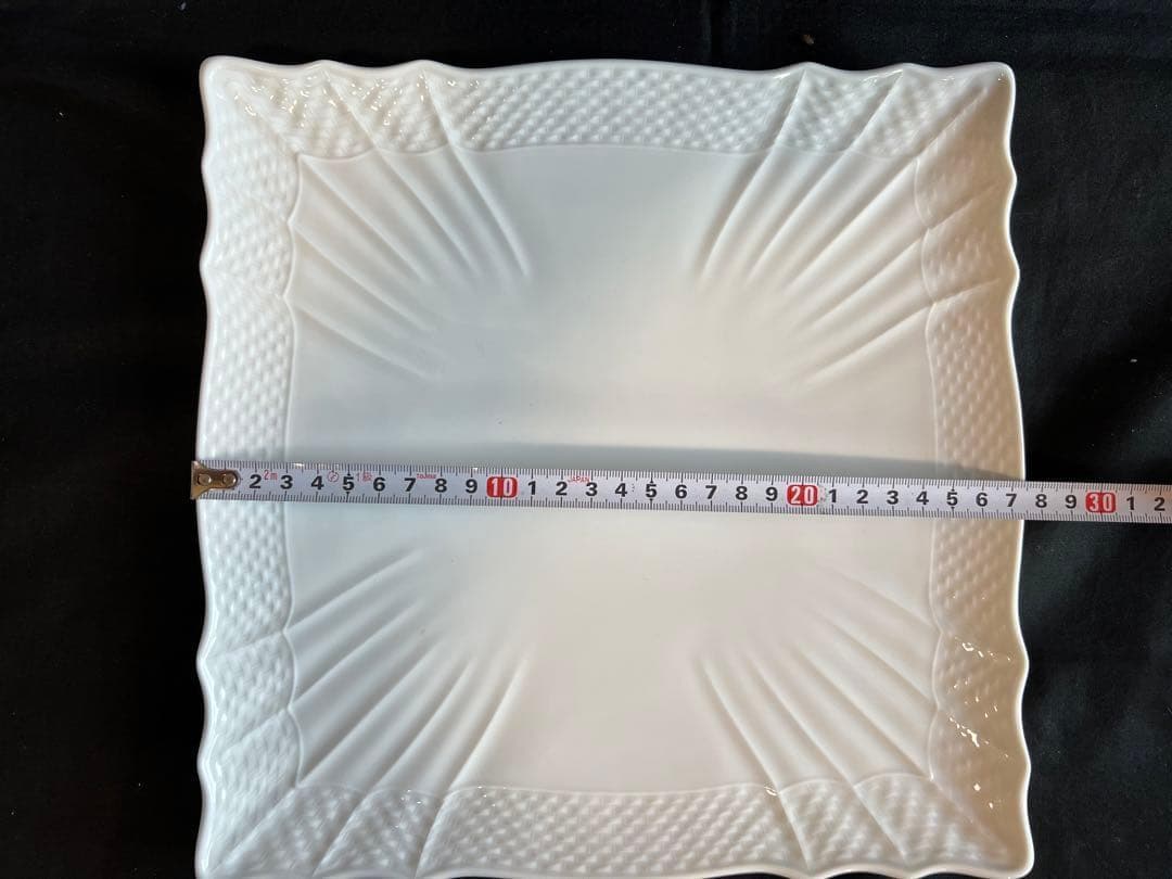 リチャードジノリ　ベッキオホワイト　スクエアプレート　27cm　①