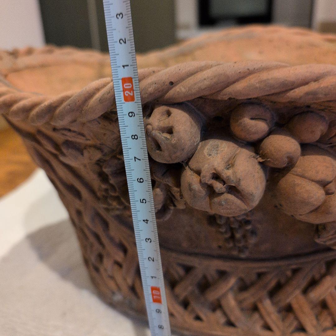 テラコッタ鉢　テラコッタ植木鉢　楕円形　　お買い得　希少　バラクラ購入 大サイズ