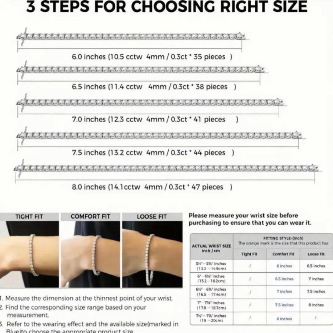 【永遠の輝き】10ctモアサナイト テニスチェーンブレスレット／S925