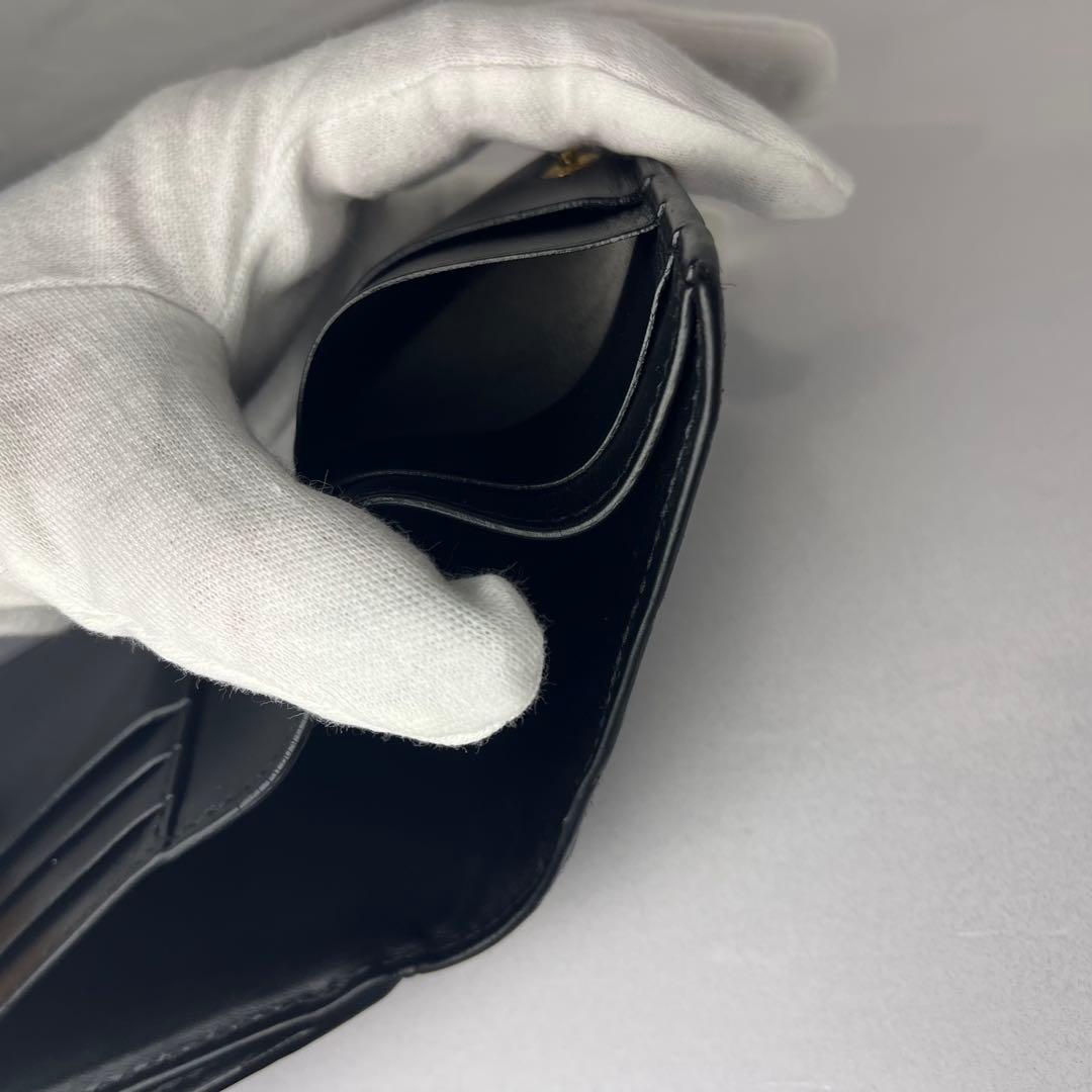 BOTTEGA VENETA 二つ折り財布 イントレチャート ブラック 美品