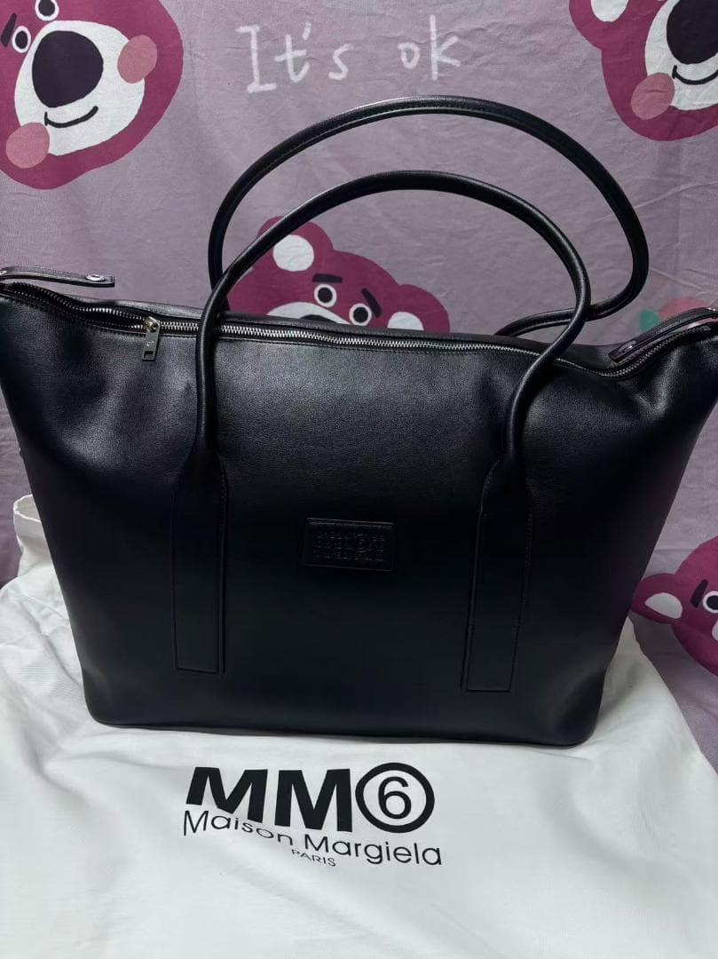 MM9 33068レザー トラベルバッグ ブラック 大容量 トートバッグ fa