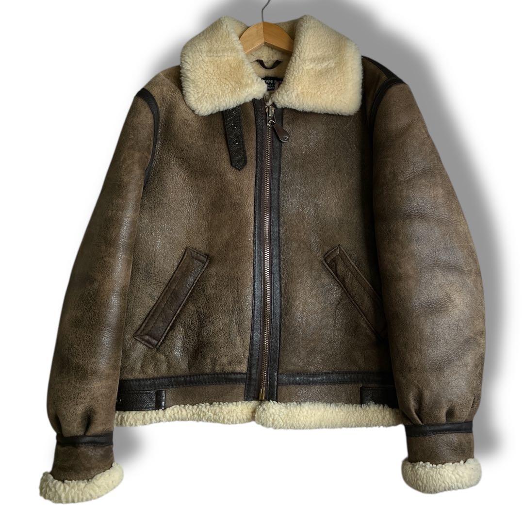 schott B-3 ムートン ボア レザー ジャケット フライトジャケット