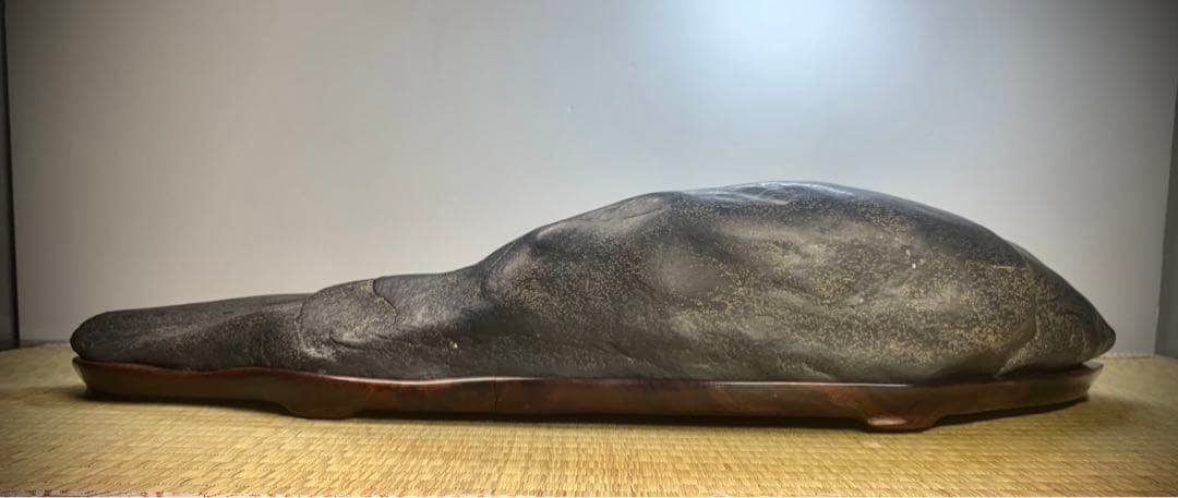 4289 瀬田川金梨地真黒石  横57×高11×奥行32(cm) 14.58kg