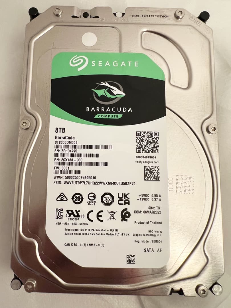 l*e様 使用8回★SEAGATE ST8000DM004 [8TB HDD]★