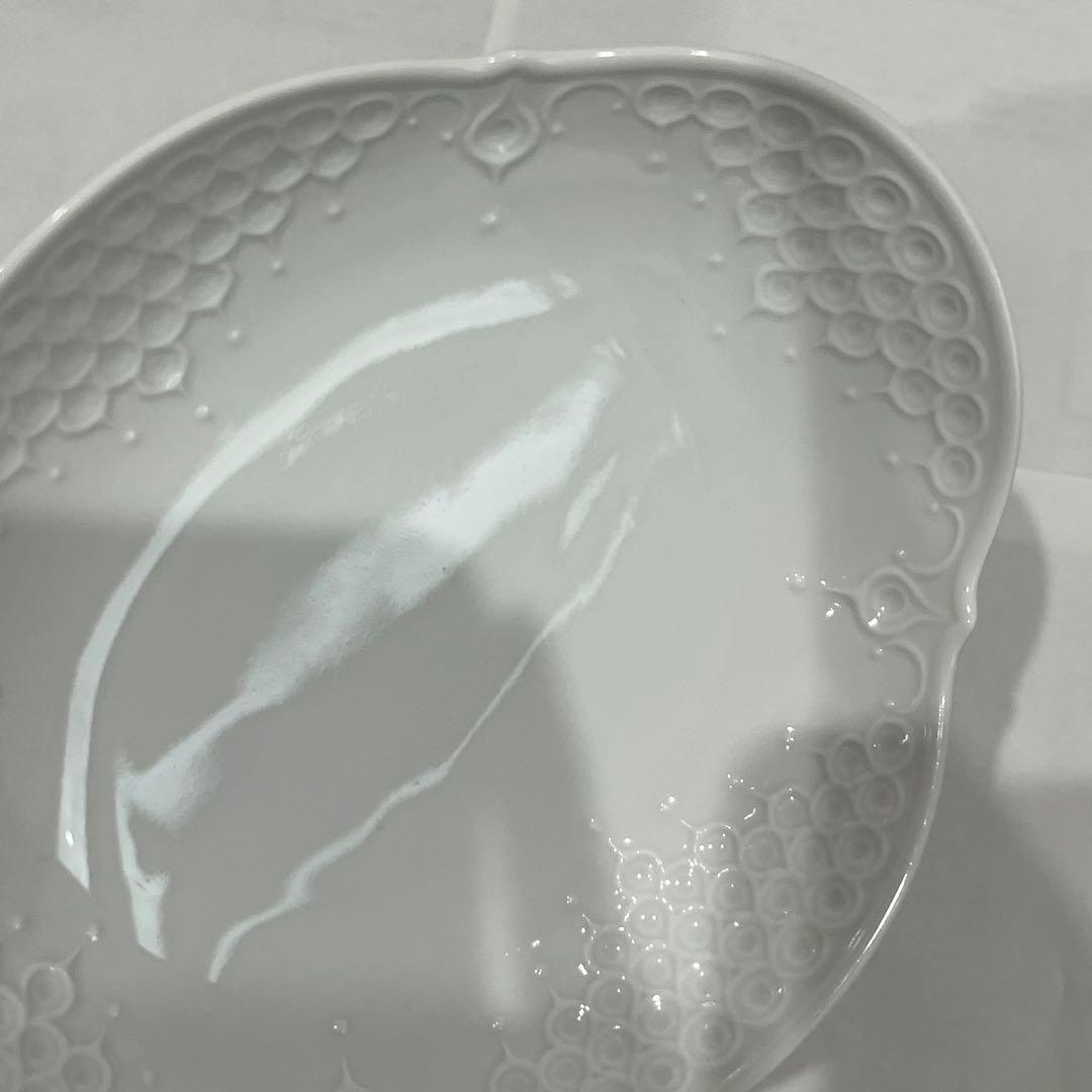 マイセン ホワイトレリーフ オードブルディッシュ 4枚セット