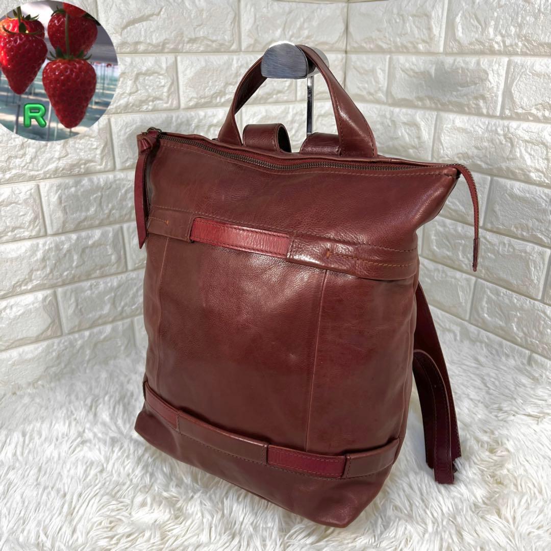 良品✨ゲンテン✨genten レザーリュック A4対応 ブラウン