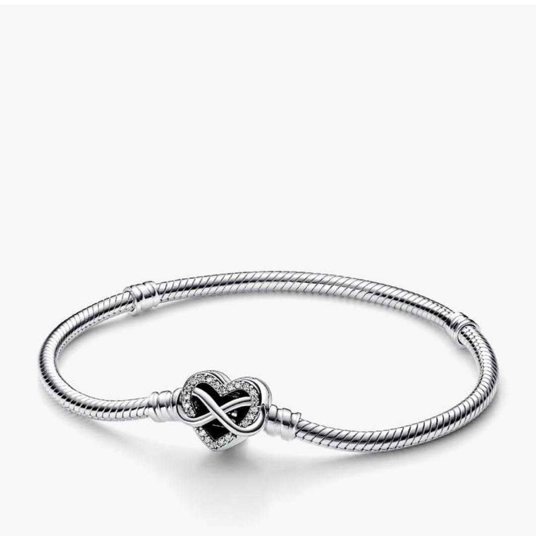 Pandora インフィニティ　ハートスネークチェーンブレス 17