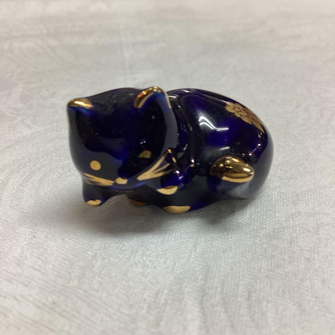 LIMOGES　CASTEL　リモージュ　猫の置物　フランス製　4ｃｍ　猫