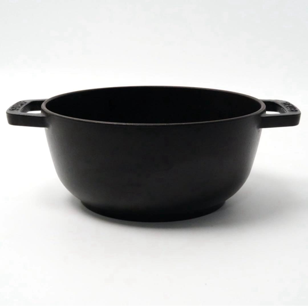 【美品】ストウブ staub Wa-NABE M 18cm ブラック