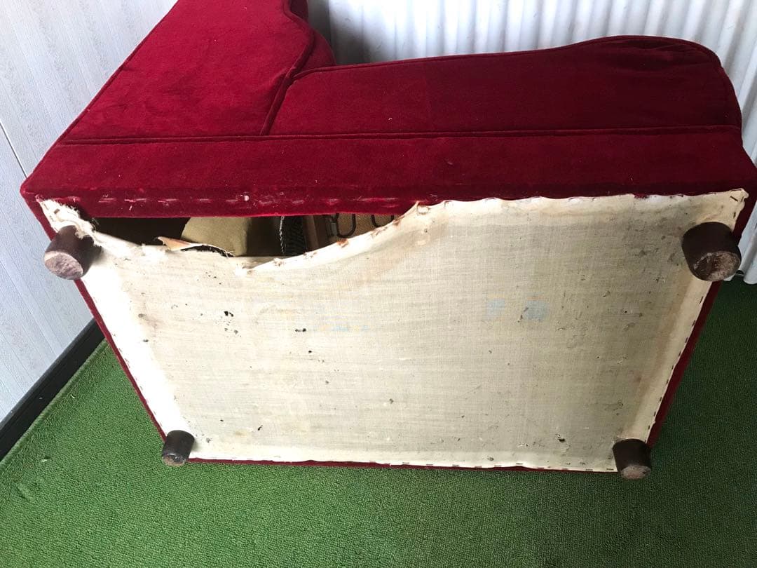 ソファー ベロア 1人掛け アンティーク ヴィンテージ 別注品