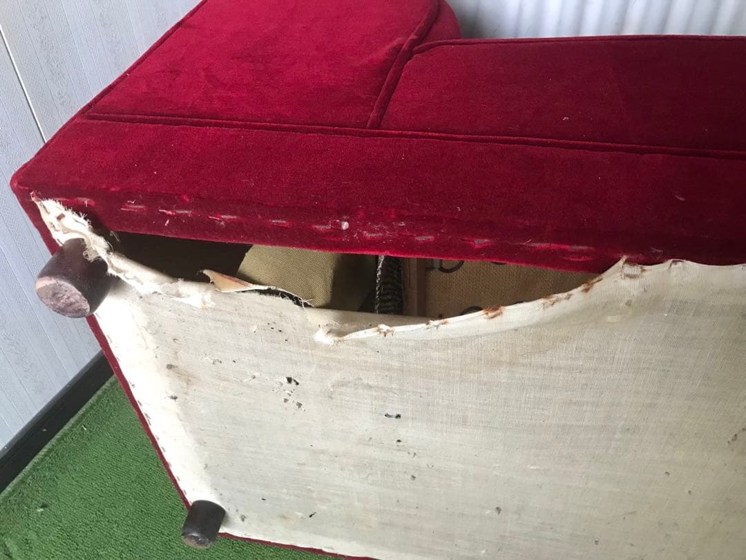 ソファー ベロア 1人掛け アンティーク ヴィンテージ 別注品