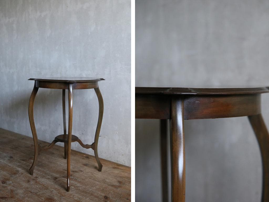 英国アンティーク木製サイドテーブル/オケージョナル/作業机/飾り棚(79-193