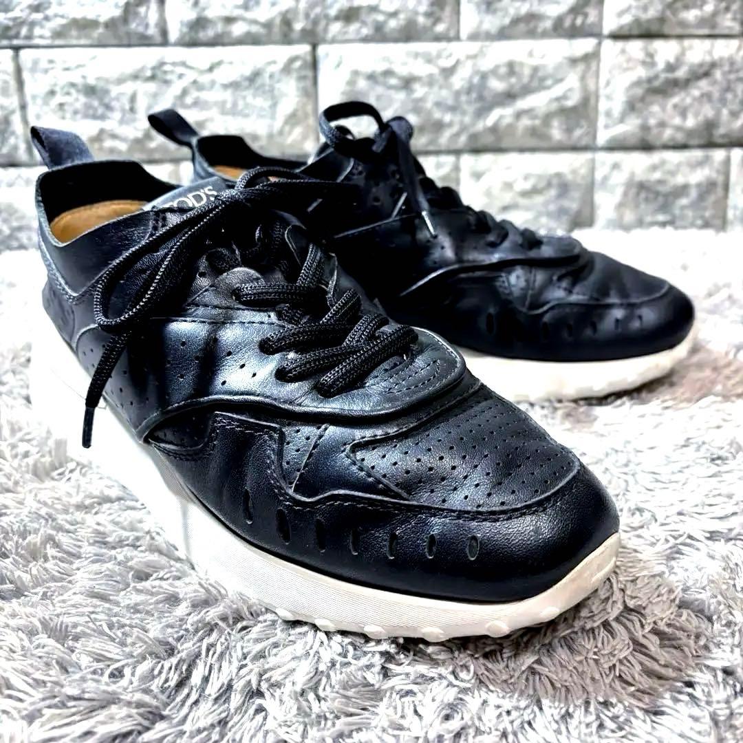 美品❣️TOD'Sトッズ レザースニーカー FONDO SPORTIVO 収納袋付