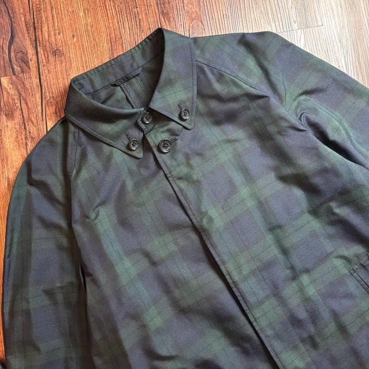 【古着】BROOKS BROTHERS コート ブラックウォッチチェック L