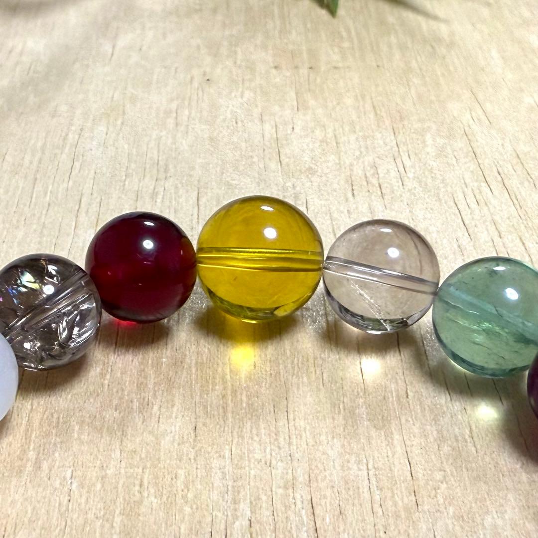 天然琥珀・天然石（ラリマー、インカローズ、クリソプレーズ等）ブレスレット