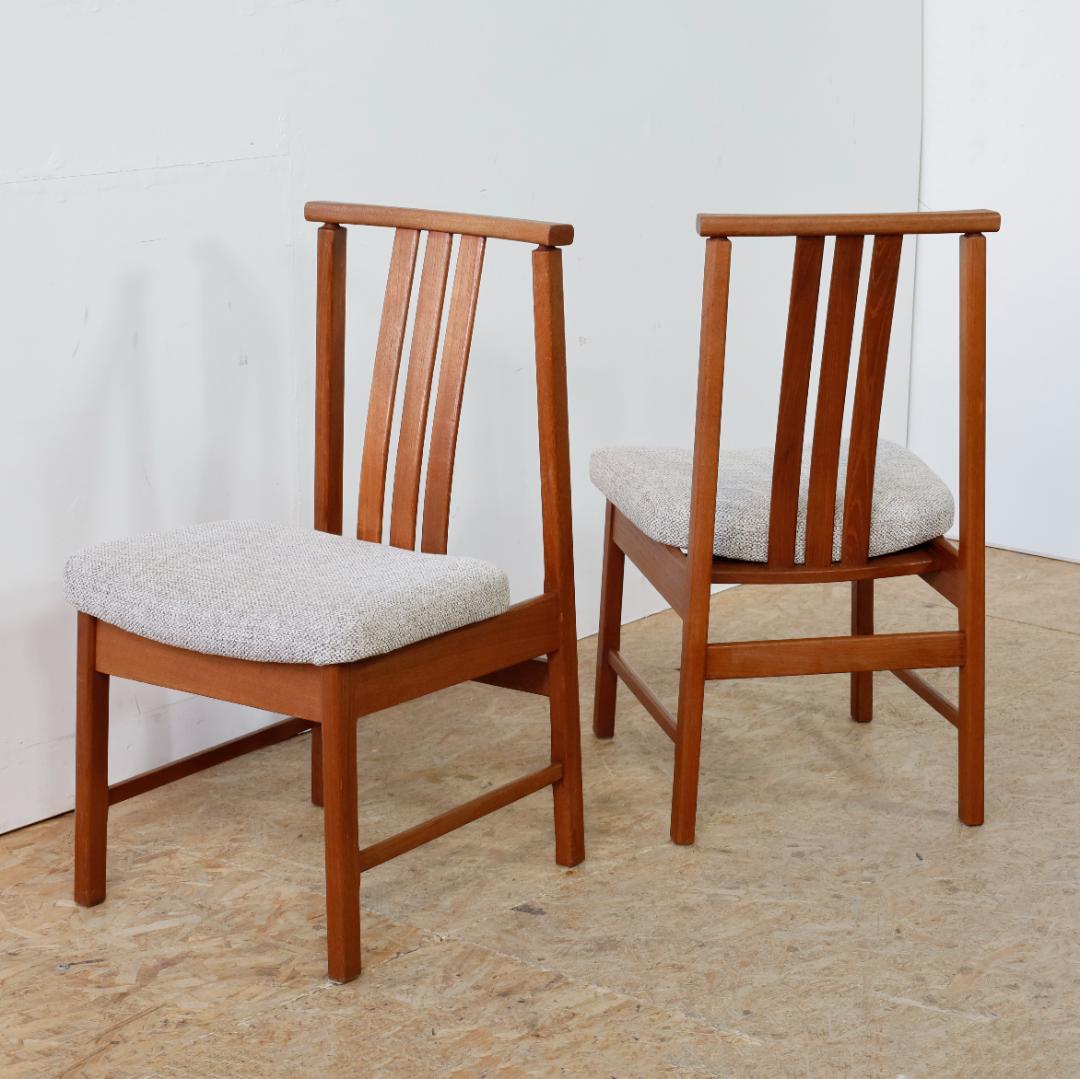 美品 ヴィンテージ チーク無垢材 ハイバックダイニングチェア 1脚分_