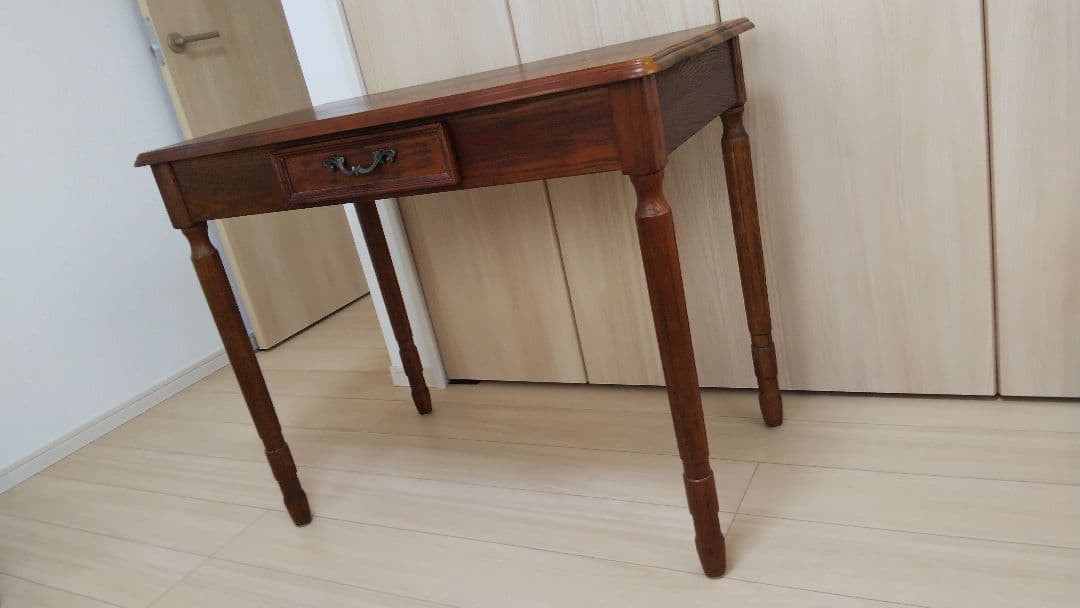 アンティーク木製テーブル 引き出し付き