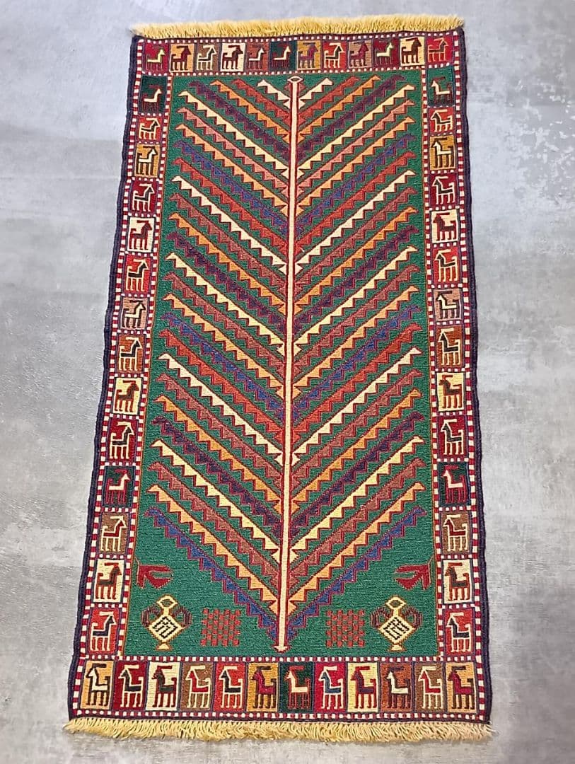シルジャン産　キリム　ラグ　ペルシャ絨毯　イラン(1)