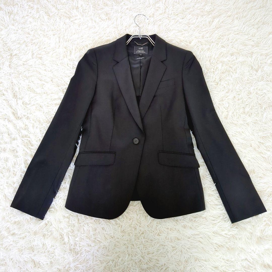 極美品✨️23区 レディースセットアップスーツ3点セット パンツ　スカート 黒