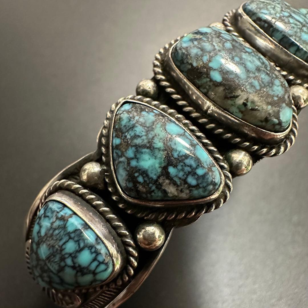 Navajo Gary Reeves 5連ターコイズ バングル