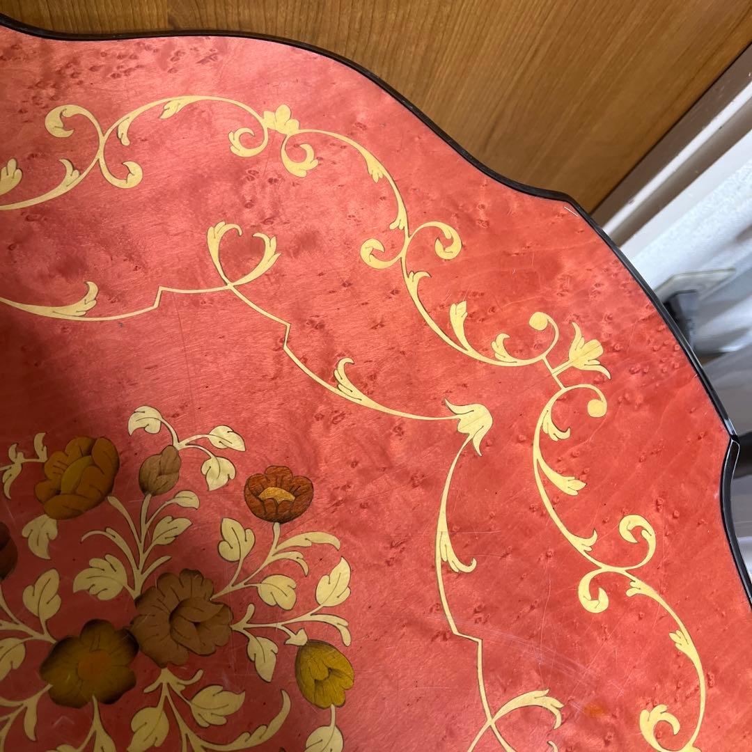 イタリア製 象嵌細工 アンティーク ヴィンテージテーブル