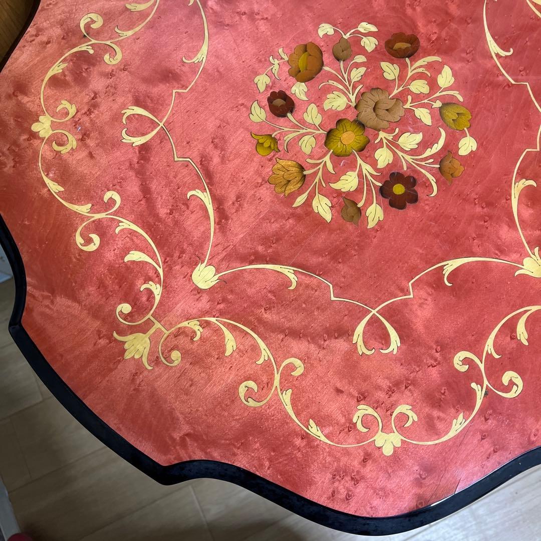 イタリア製 象嵌細工 アンティーク ヴィンテージテーブル