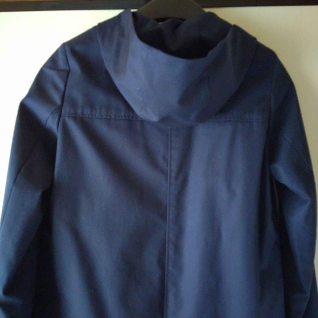 【美品】SHIPS ネイビー フード付きトレンチコート