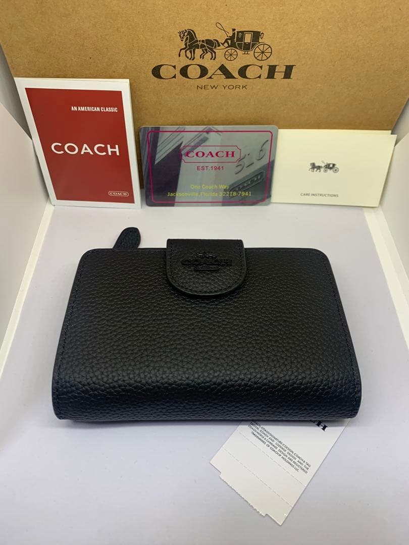 COACH　コーチ　CP417　二つ折り財布　リファインド　ペブル　レザー