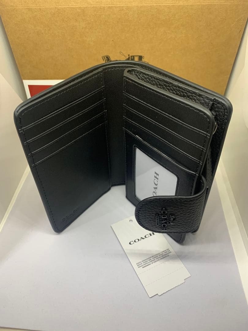 COACH　コーチ　CP417　二つ折り財布　リファインド　ペブル　レザー