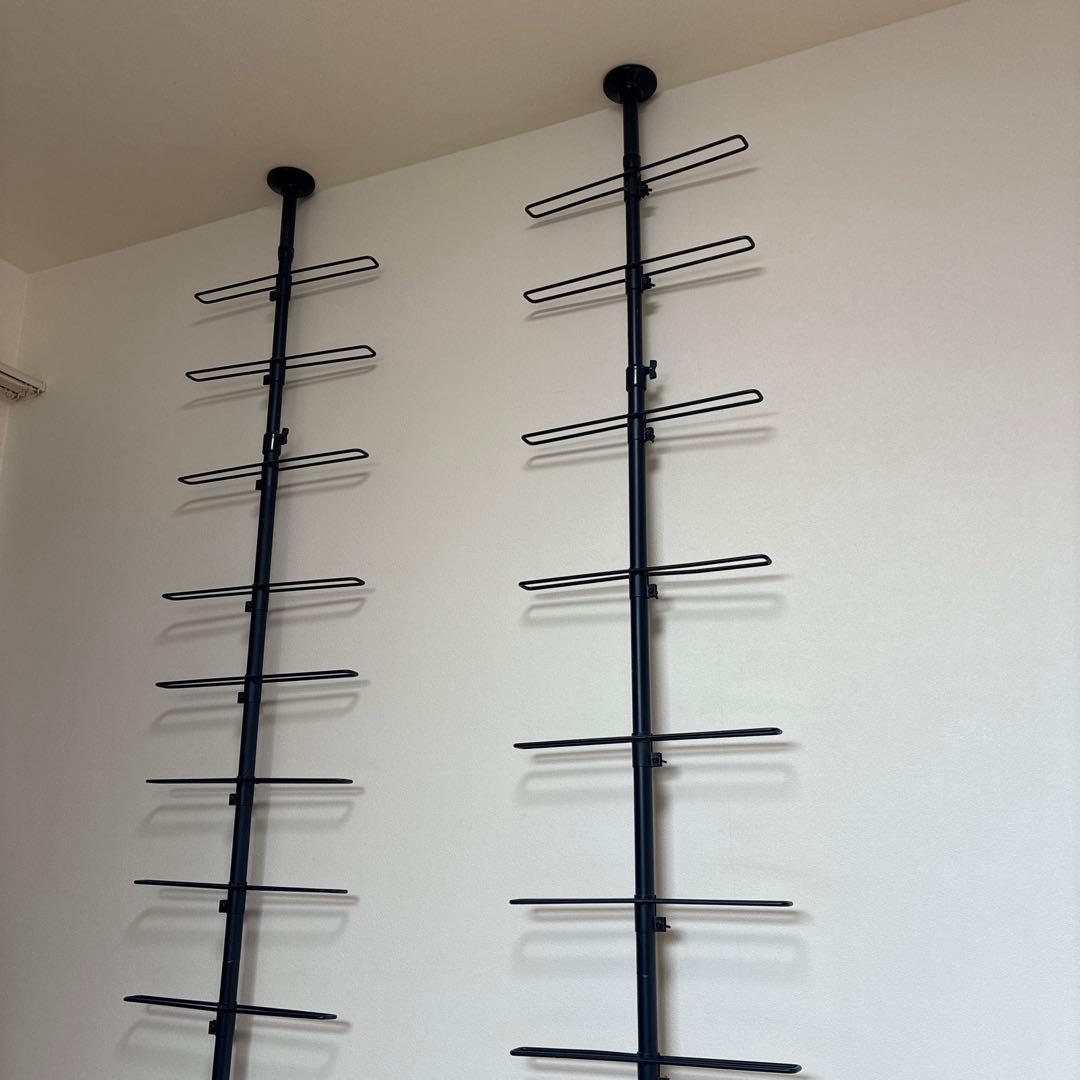 スニーカーディスプレイポール　突っ張りスニーカーラック　中古2セットまとめ売り！