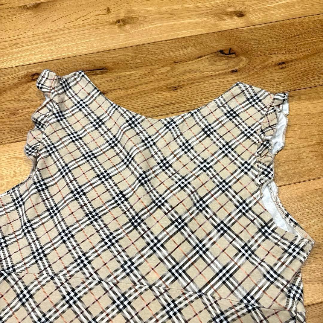 【バーバリーブルーレーベル】✳︎かわいいフリル ノバチェック柄タンクトップ✳︎38