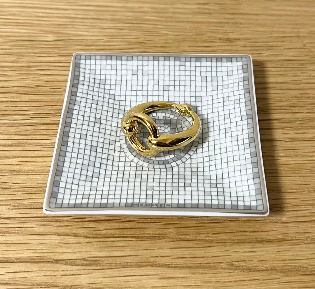 プラチナ カレ No1 トレイ プレート 皿 HERMES エルメス モザイク