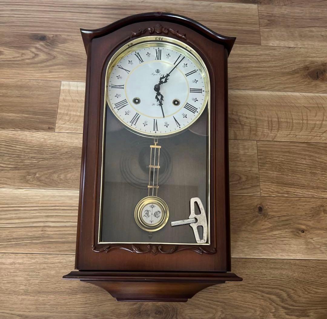 希少 昭和レトロ 柱時計 ゼンマイ式 ボンボン時計 ジャンク