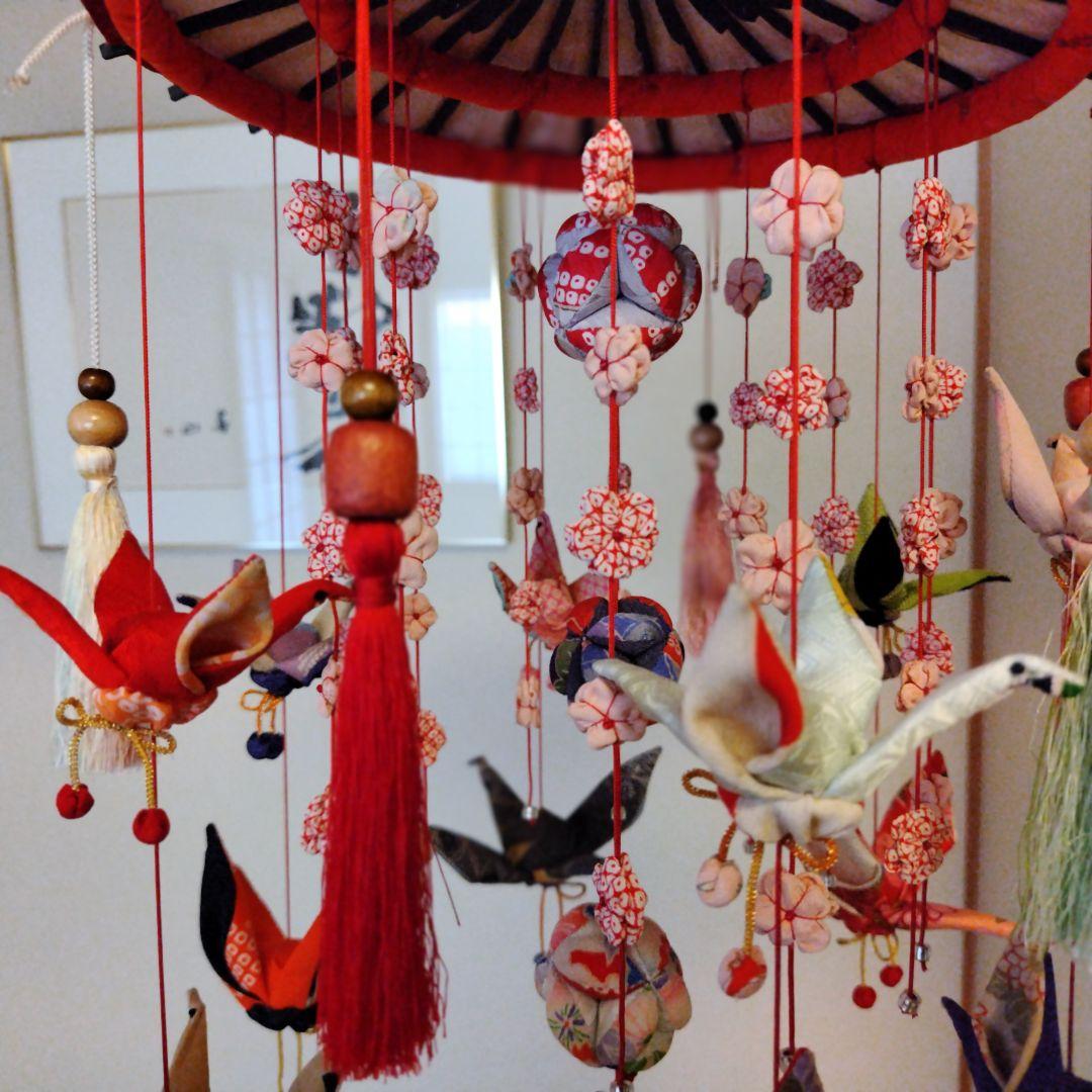 吊るし雛'26鶴＊正絹古布＊手づくり＊Urchin雑貨＊私のお雛様