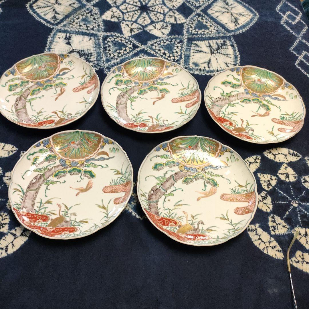 古伊万里　平皿　５枚組