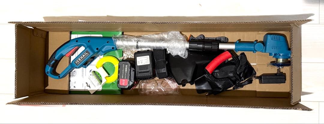 電動 草刈り機 充電式 ブラシレスモーター PSE認証済みバッテリー 2個