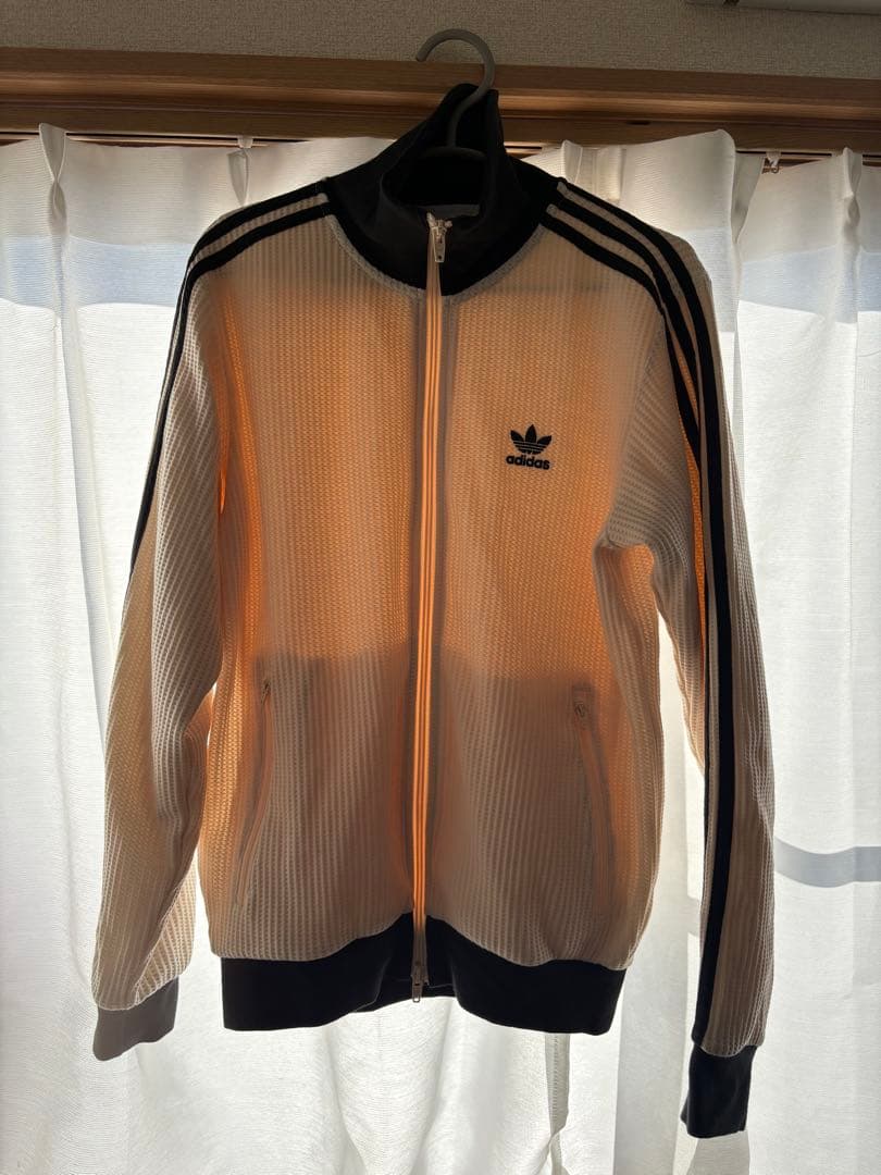 adidas ワッフル生地 トラックジャケット ジャージ