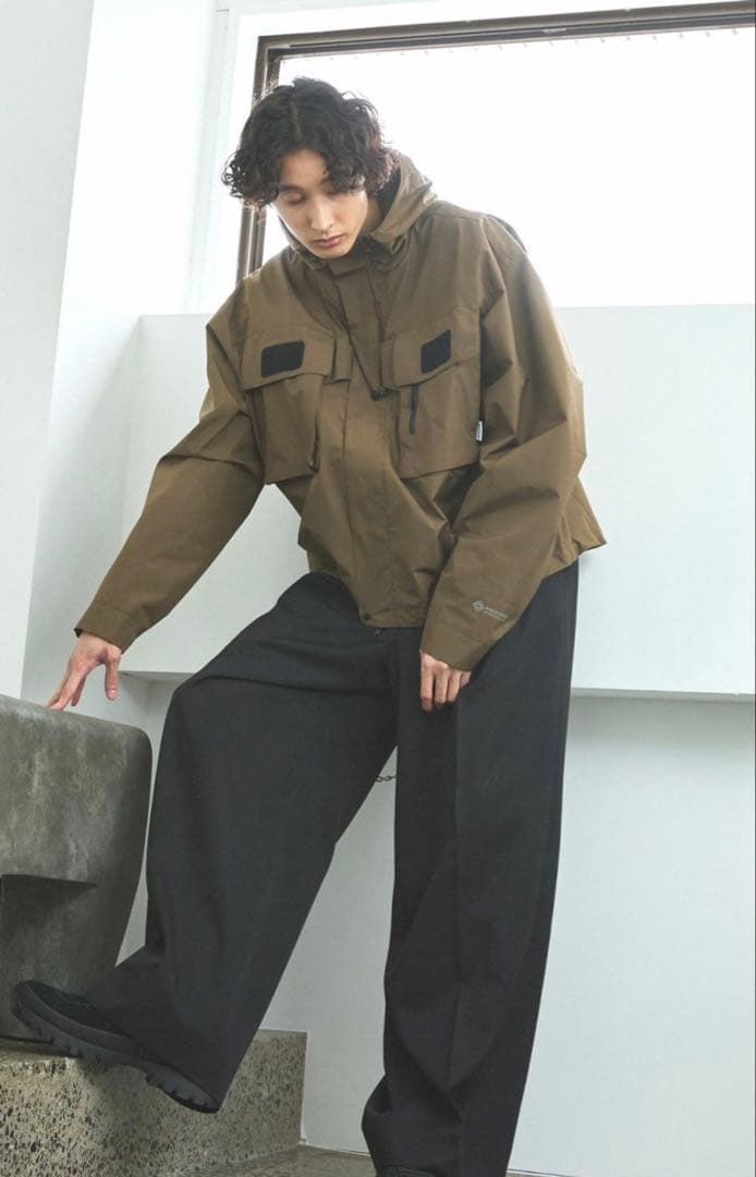 【www様】　オープニングアクト　フィッシングシェルジャケット　カーキブラウン