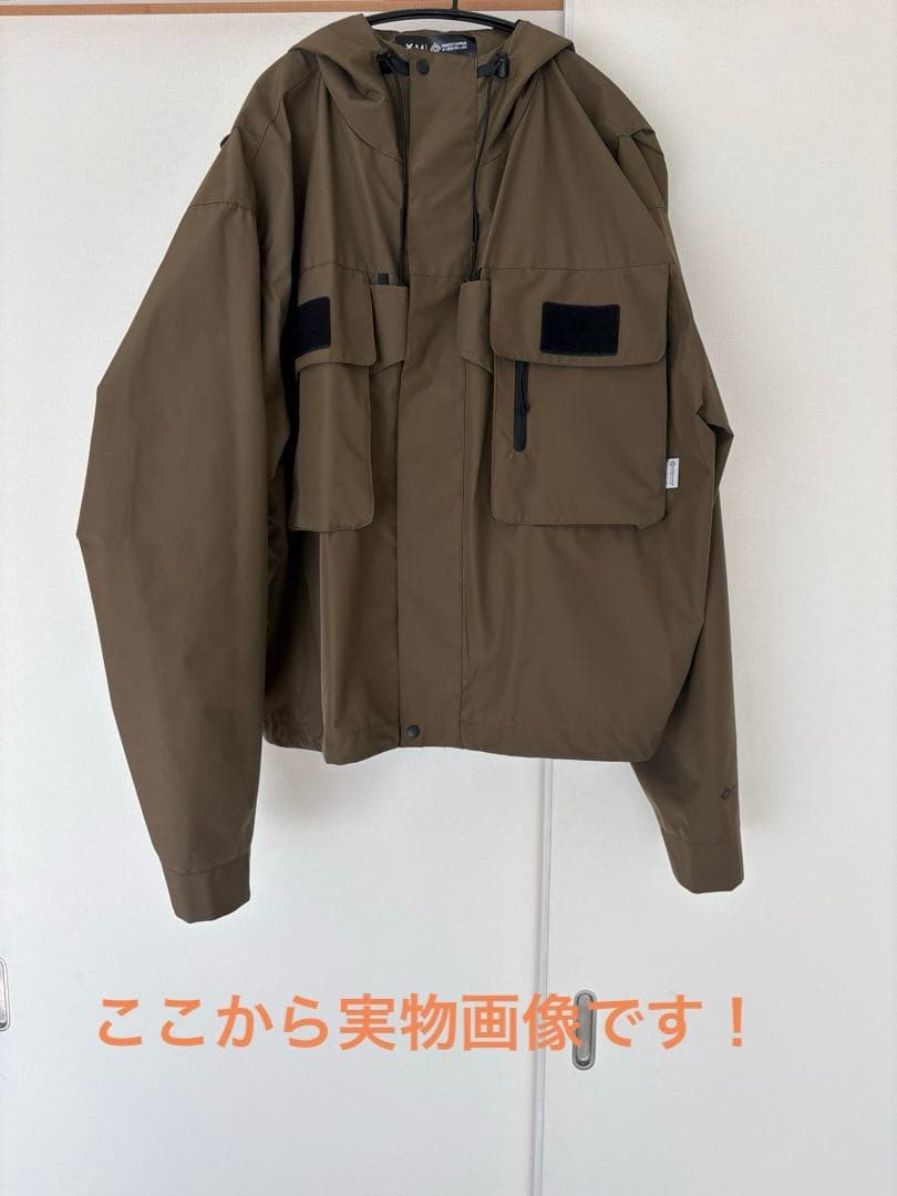 【www様】　オープニングアクト　フィッシングシェルジャケット　カーキブラウン