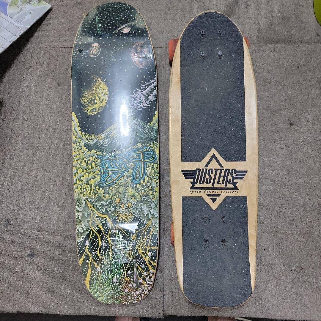 ①DUSTERS スケボー中古 ②宇宙デザイン 板　【新品】