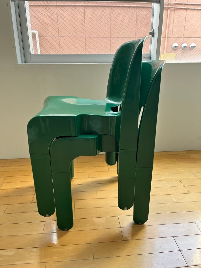 ダイニングチェア グリーン 北欧風 直接引き取り可 在庫2点
