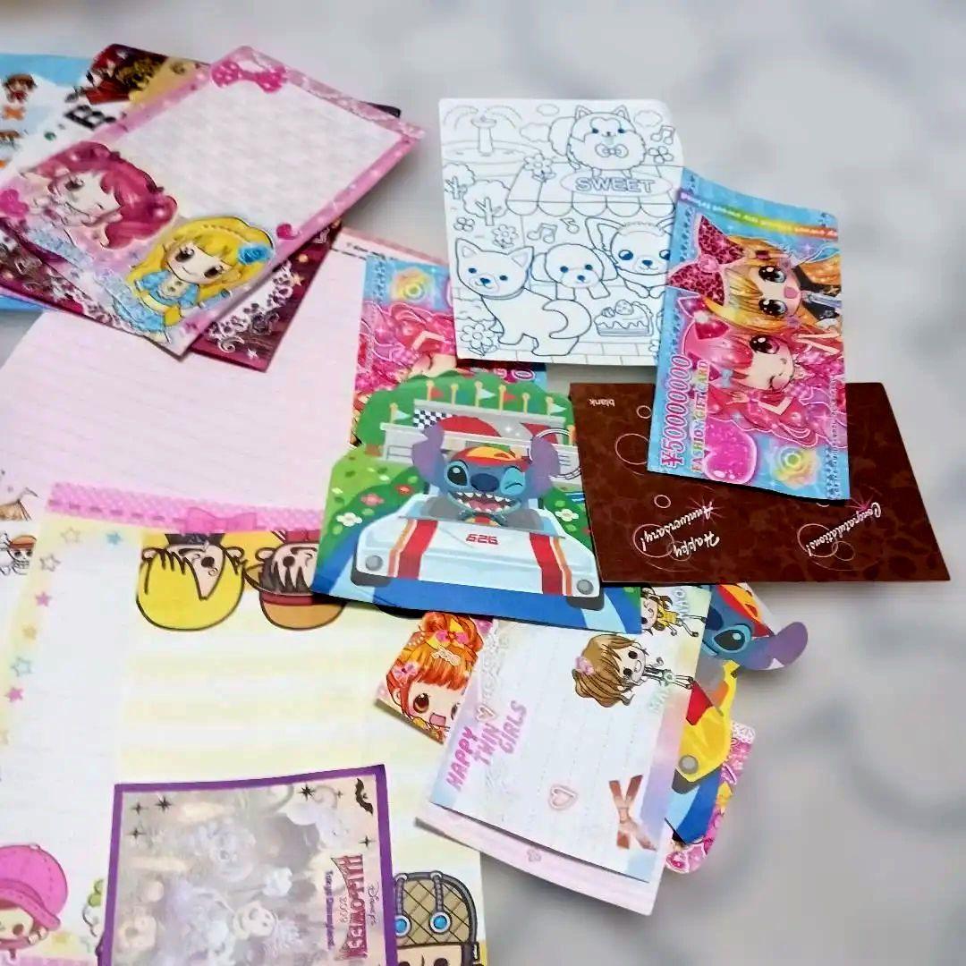 なつかしいメモ帳セット キャラクター 花柄他