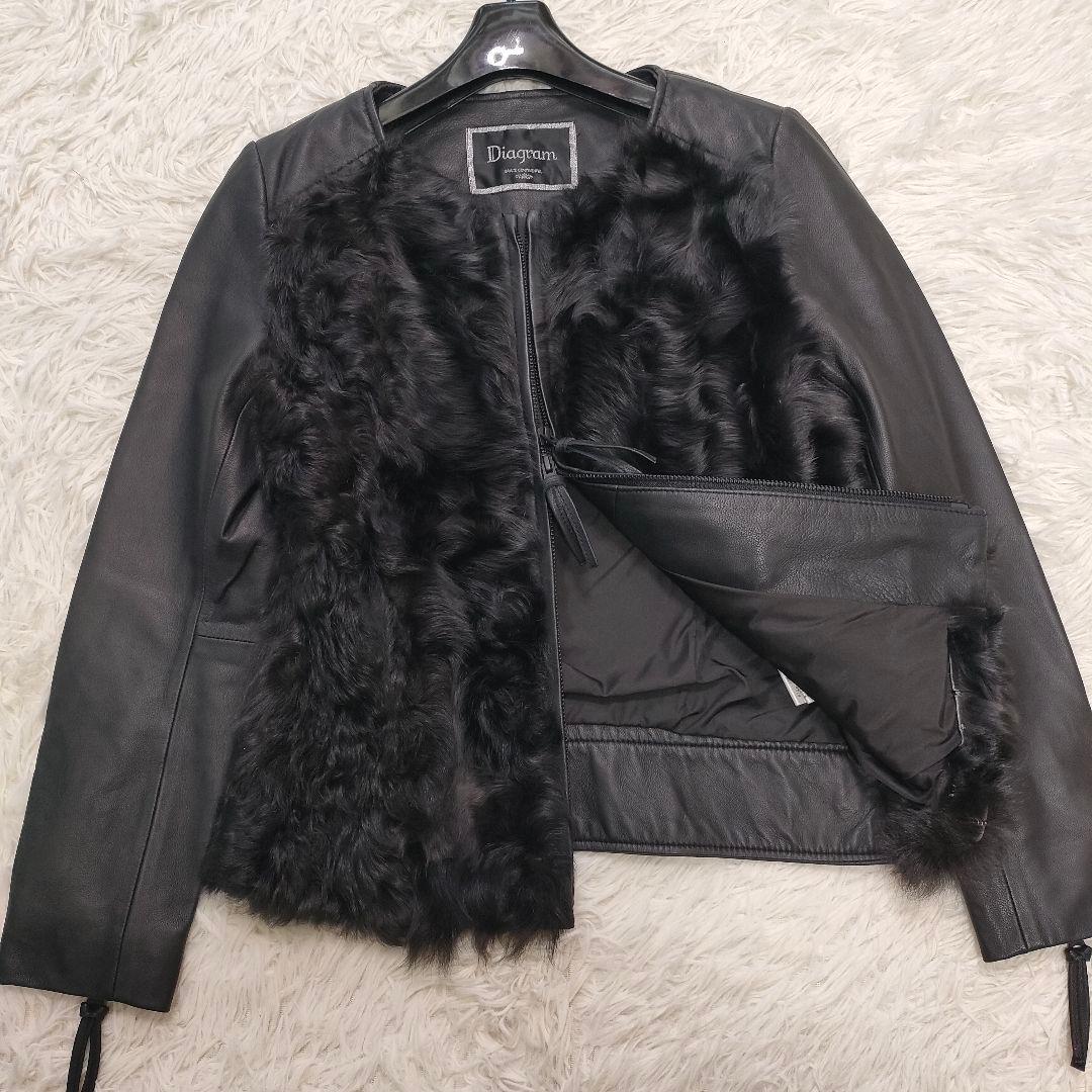 ラムファー! ダイアグラム グレースコンチネンタル ノーカラー レザージャケット