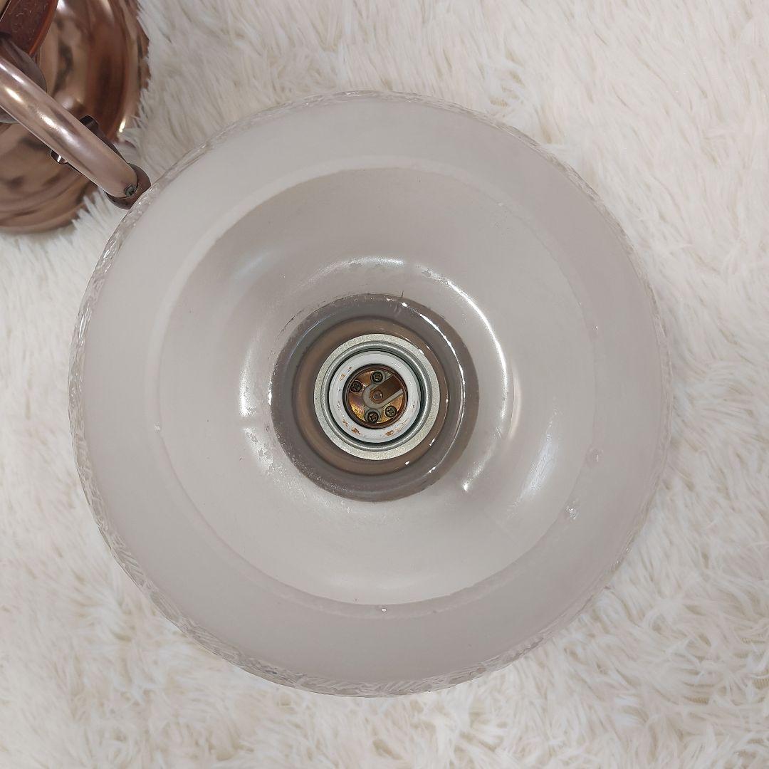 アンティークシャンデリア✨松下電工 ブロンズ仕上げ ガラス 4灯 送料込み