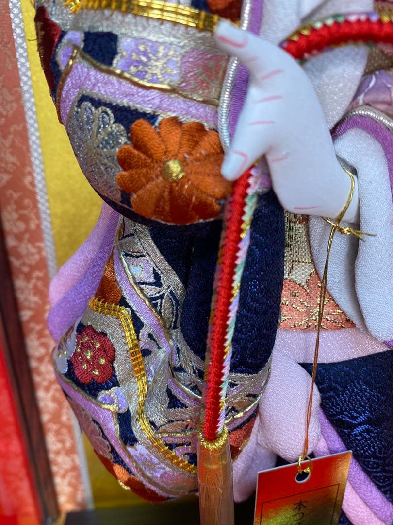 東京久月　正絹金蘭羽子板ガラスケース１３号・間口約２８×奥行約２２×高さ約５２㎝