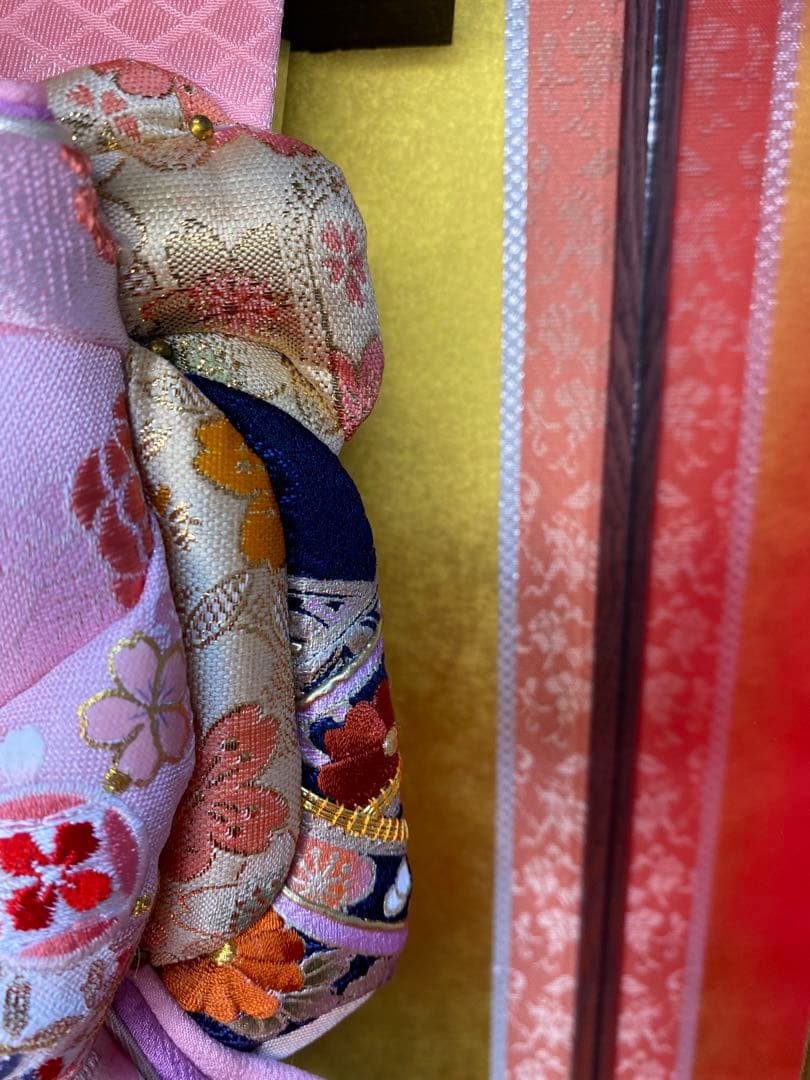 東京久月　正絹金蘭羽子板ガラスケース１３号・間口約２８×奥行約２２×高さ約５２㎝